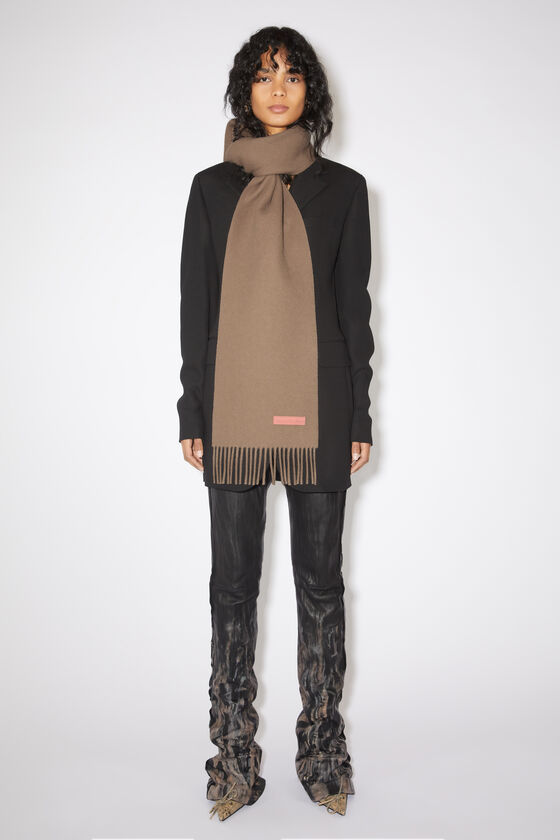 (image for) Expertly-Crafted Wool scarf pink label - Narrow